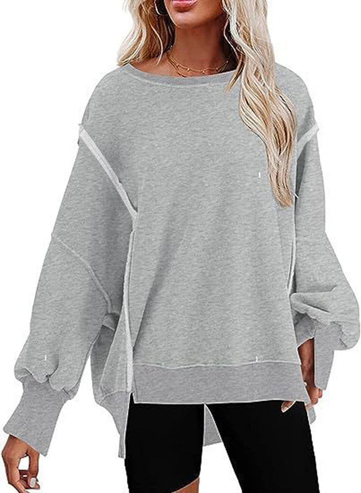 Ladies Oversized Sweatshirt with Balloon Sleeves Lune London