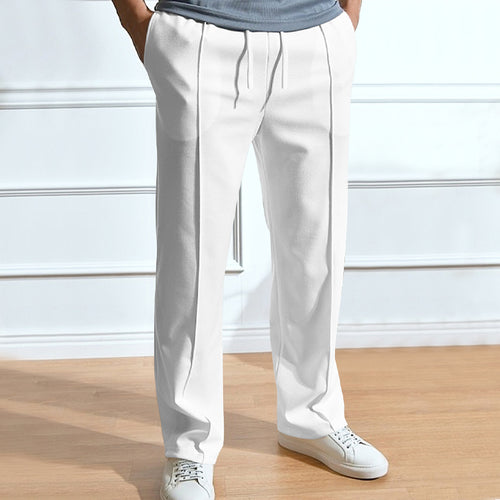 Men's leisure pants with elastic waistband and side snap buttons Lune London