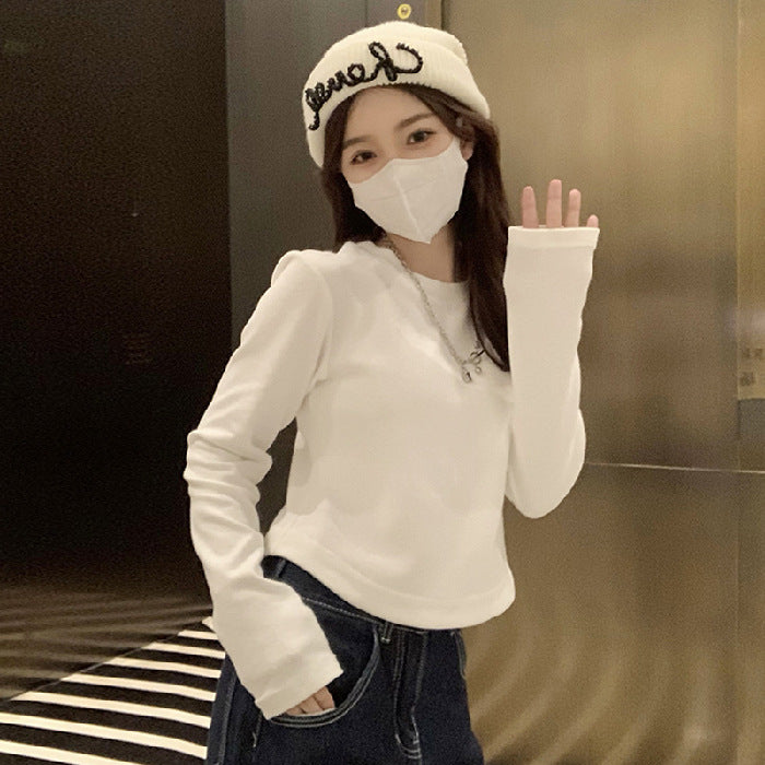 Ladies Basic Long Sleeve Shirt Chic & Stil