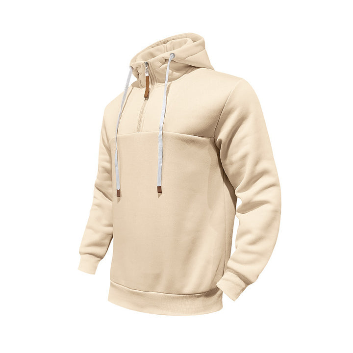 Men's sporty hoodie with zipper and practical kangaroo pocket Chic and Style