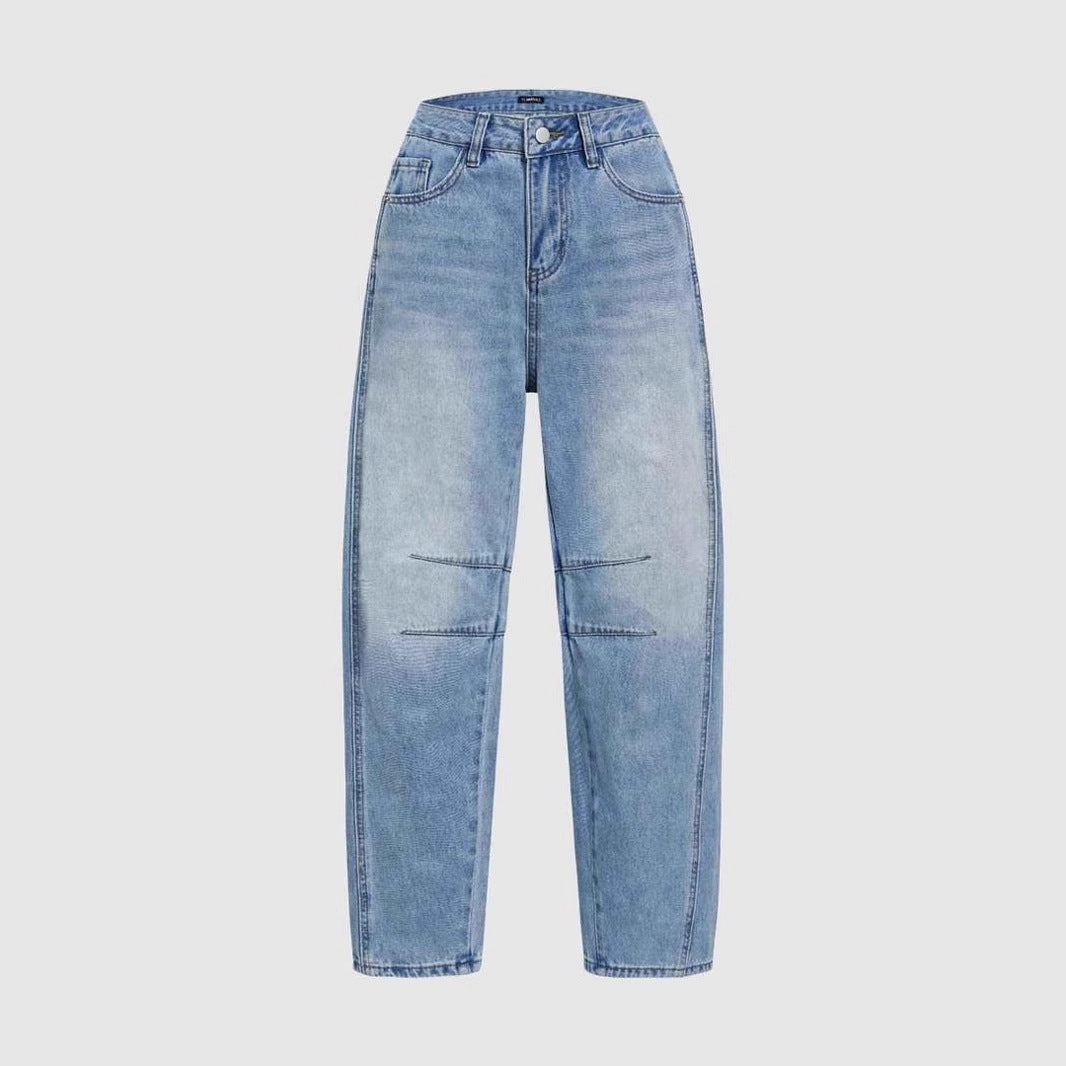 Loose women's jeans with a vintage look and frayed hem Chic & Stil