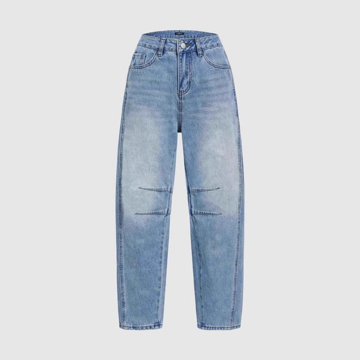 Loose women's jeans with a vintage look and frayed hem Chic & Stil
