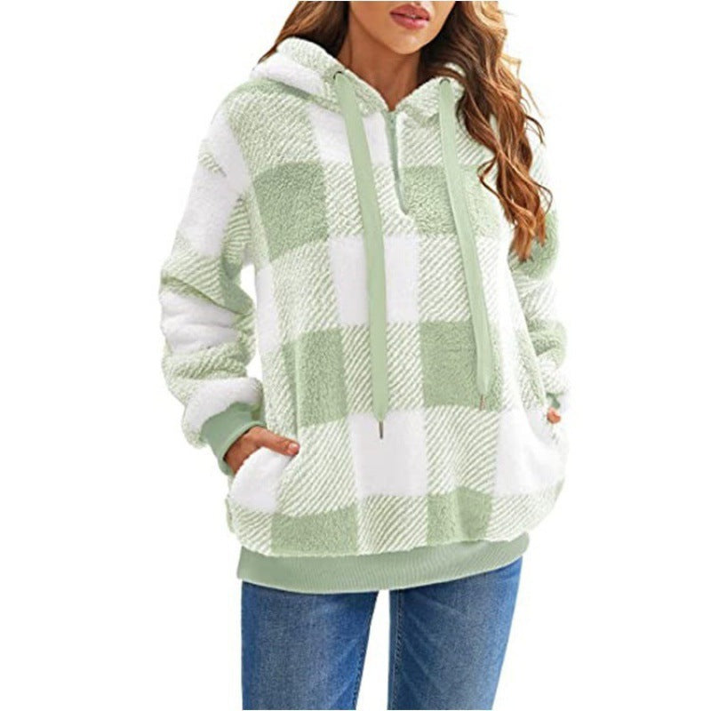 Ladies fleece hooded sweatshirt Lune London