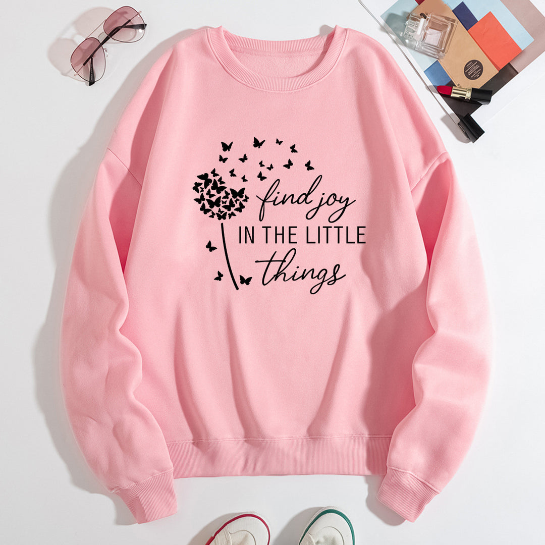 Sweatshirt pour femmes avec slogan motivant et imprimé floral Chic & Stil