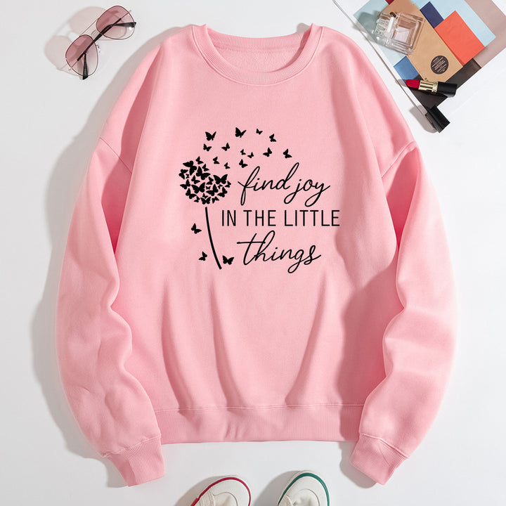 Sweatshirt pour femmes avec slogan motivant et imprimé floral Chic & Stil