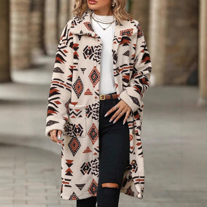 Veste à manches longues pour femmes avec motif géométrique Chic & Stil