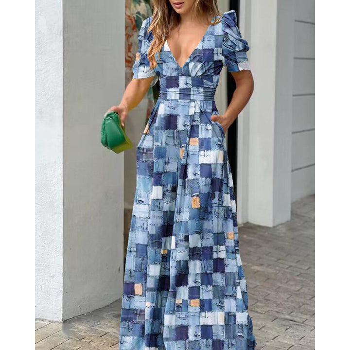 Tropical Floral Printed Maxi Dress Women Chic and Style