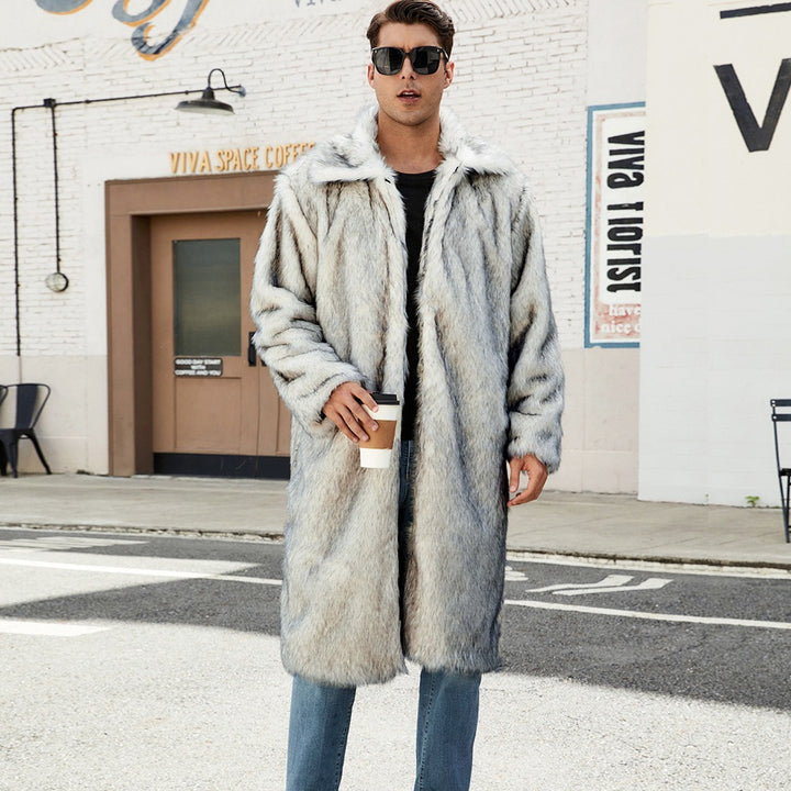 Men's Elegant Faux Fur Coat Lune London