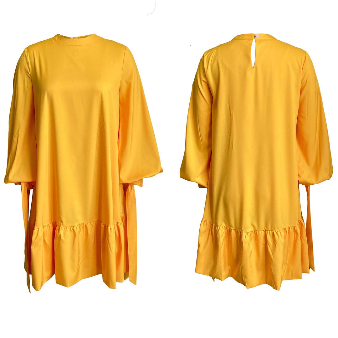 Casual tunic dress for women with ruffles and ribbons Lune London