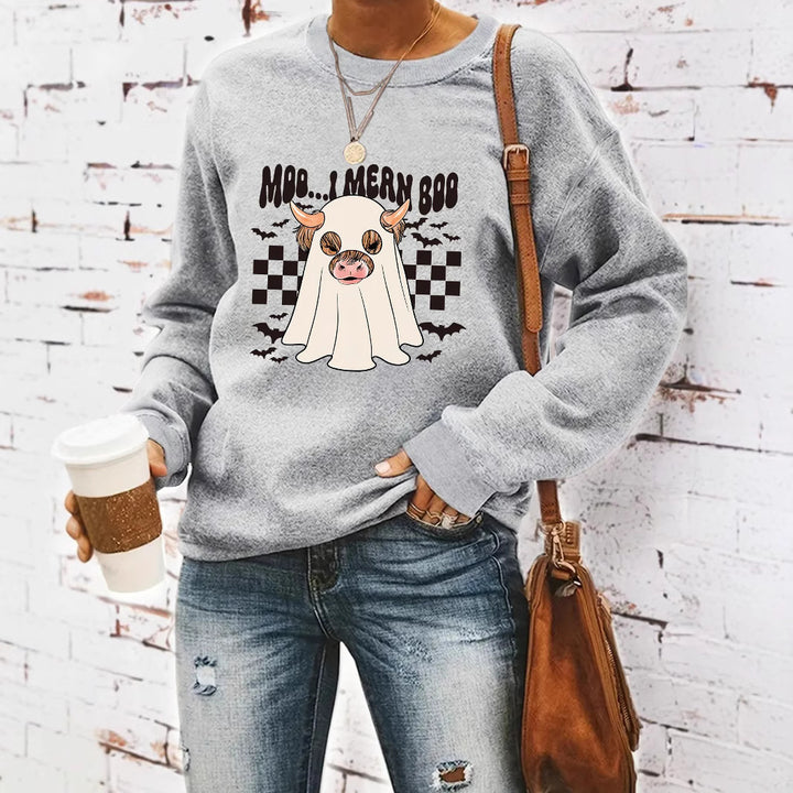 Sweatshirt pour femmes au design joyeux d'Halloween Chic & Stil