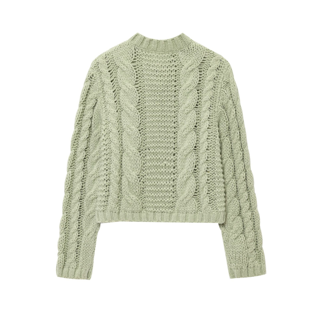 Ladies short knit cardigan with floral detail Lune London