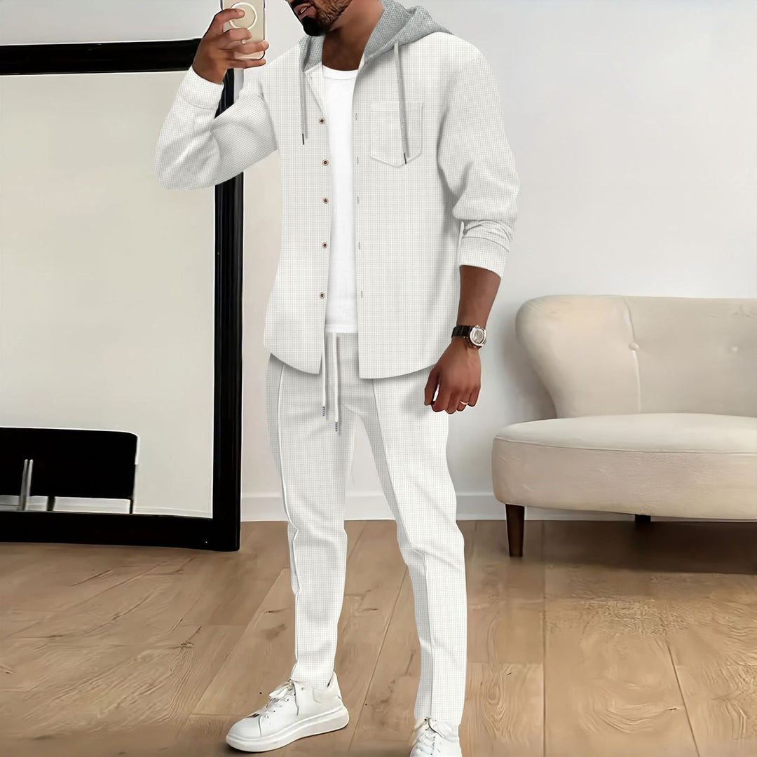 Elegant leisure set for men with hooded top and practical pockets Lune London