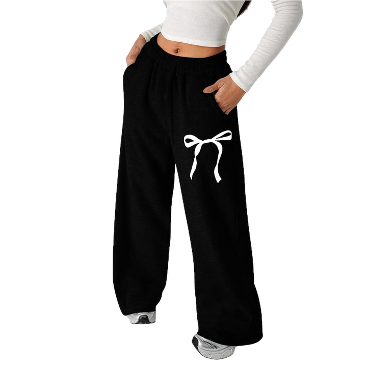 Pantalons de loisirs pour femmes avec motif de nœud élégant et coupe confortable Chic & Stil