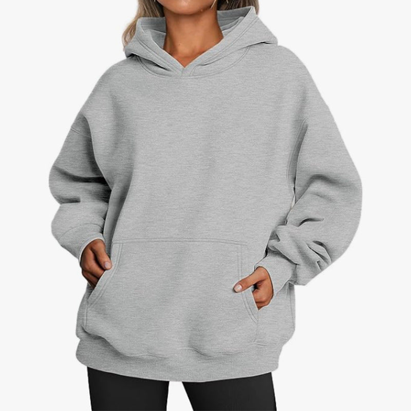 Ladies Oversized Hoodie with practical pockets and a soft lining Lune London