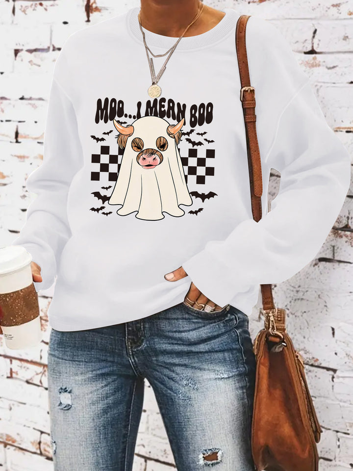 Sweatshirt pour femmes au design joyeux d'Halloween Chic & Stil