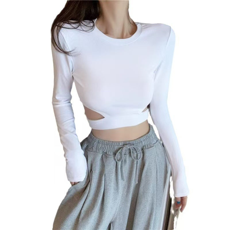 Ladies Crop Top with Side Cut-Outs Chic & Stil