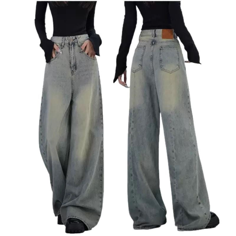 Lune London | Women's trendy baggy jeans with high waistband and wide legs