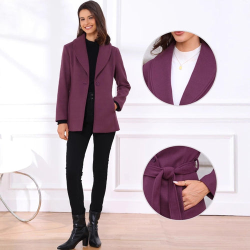 Fashionable women's blazer with belt and Lune London lapels