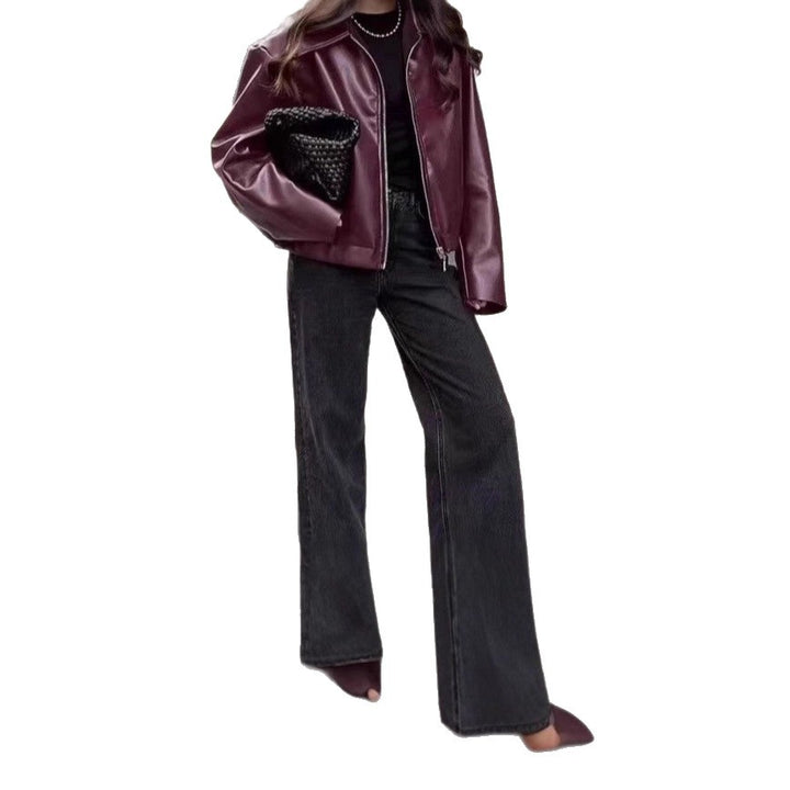 Oversized modern leather jacket for women Lune London