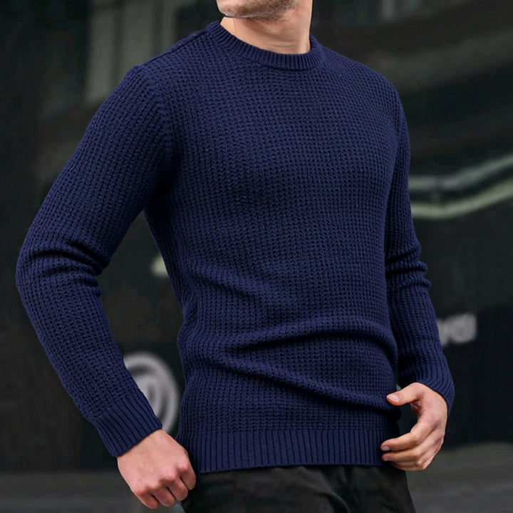 Casual knit sweater for men with embossed pattern Lune London