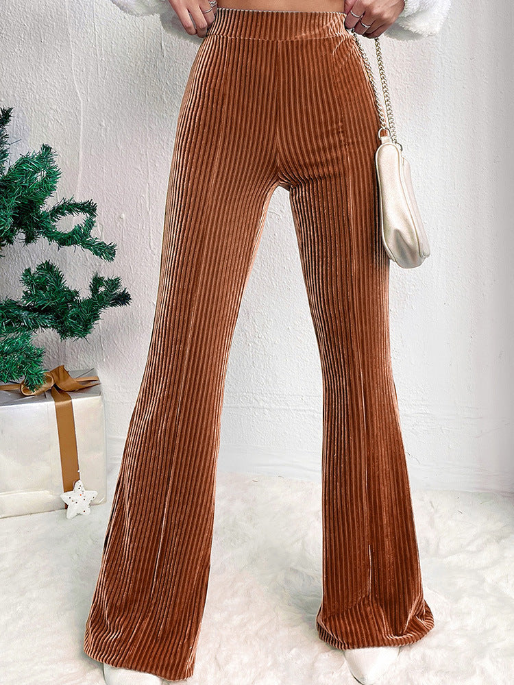 Ladies Bootcut Pants Elegant in High-Quality Velvet Lune London
