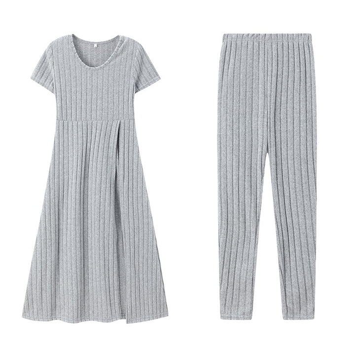 Chic Maxi Skirt and Ripp Leggings Set for Women