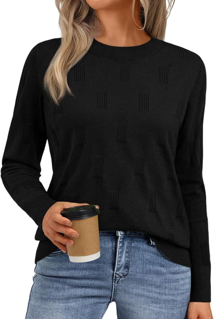 Knit sweater for women with structured pattern Lune London