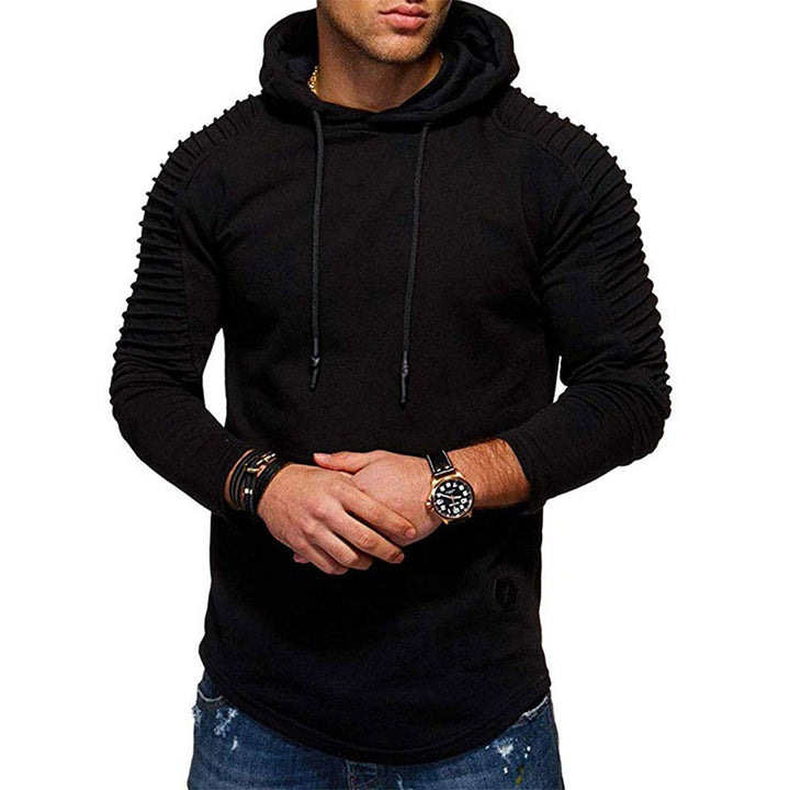 Modern men's hoodie t-shirt with structured sleeves and trendy design Lune London