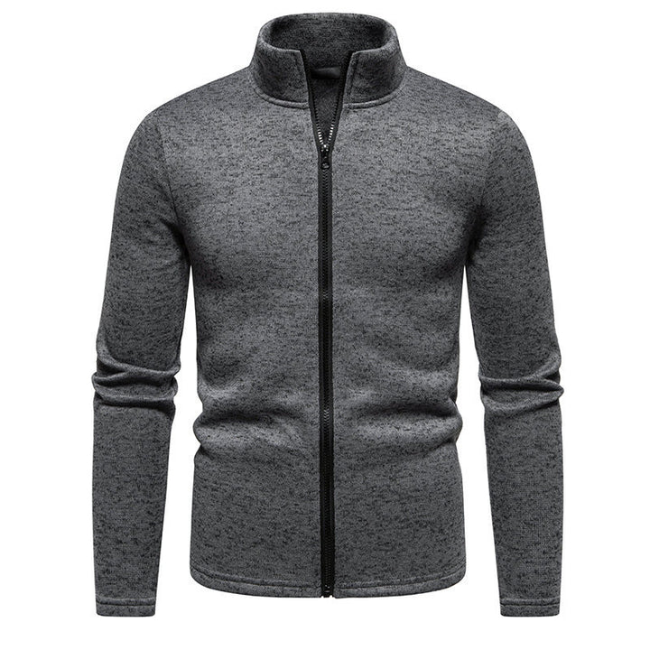 Fleece jacket for men with stand-up collar and full zip Lune London