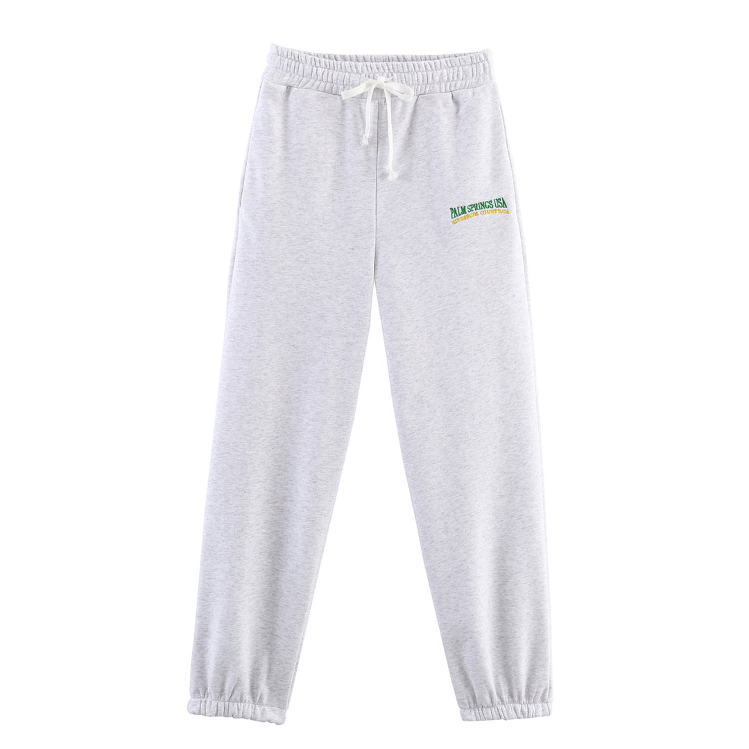 Women's jogging pants with elastic waistband and trendy print Lune London