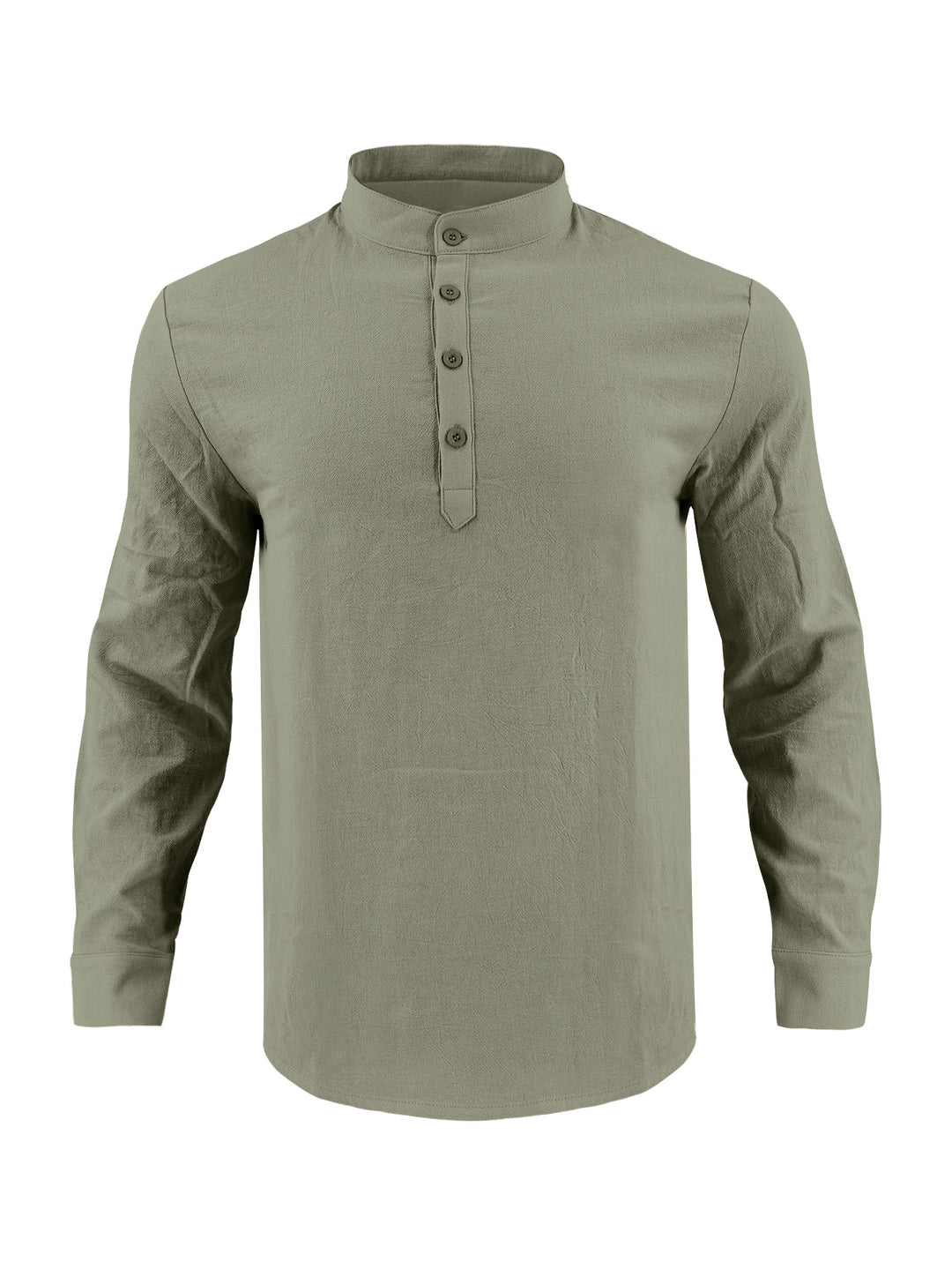 Elegant long-sleeved shirt for men with fashionable high collar and textured surface Lune London