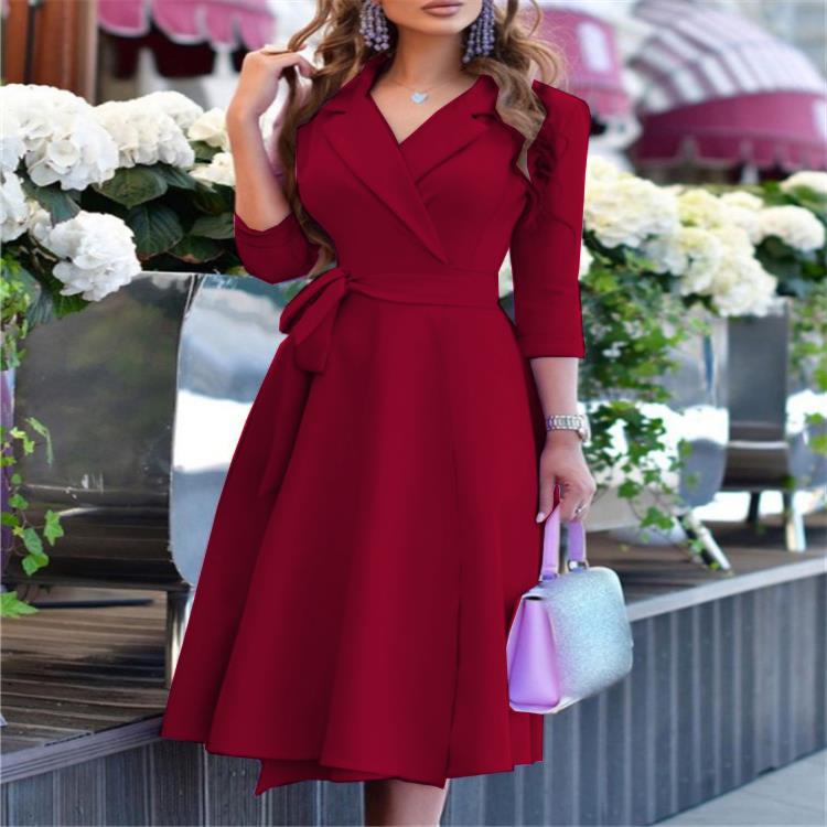 Elegant wrap dress for women with floral design Lune London