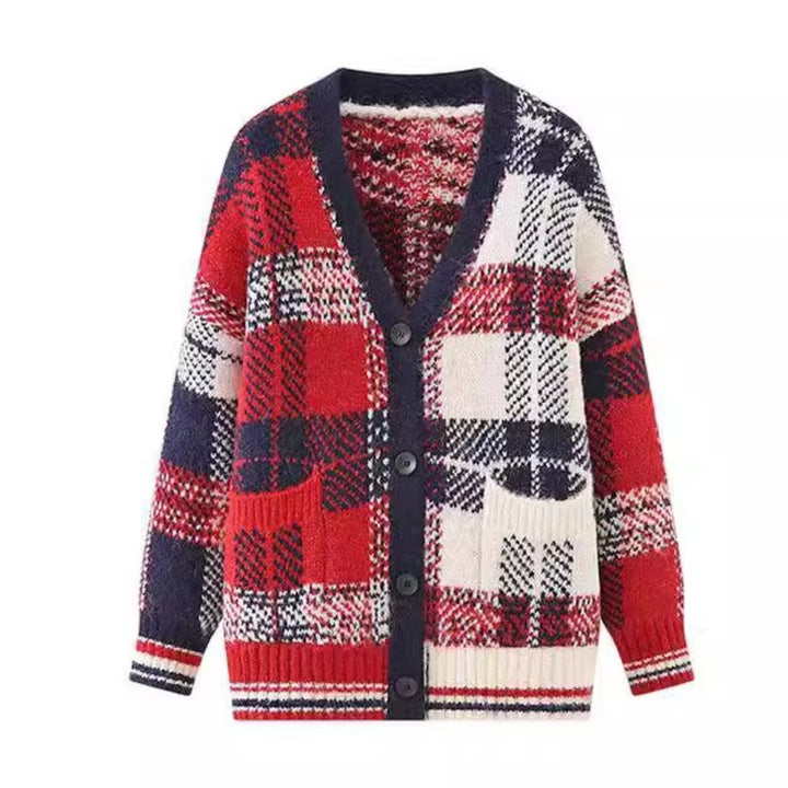 Ladies striped knit cardigan Lune London