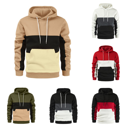 Men's hooded sweatshirt with trendy color block design Lune London