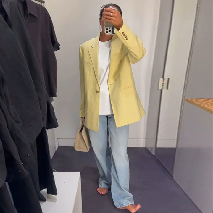Lune London Women's Casual Linen Blazer
