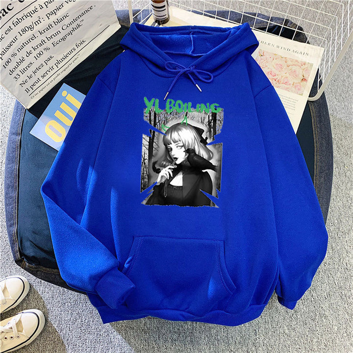 Women's hooded sweatshirt with avant-garde graphic design Chic & Stil