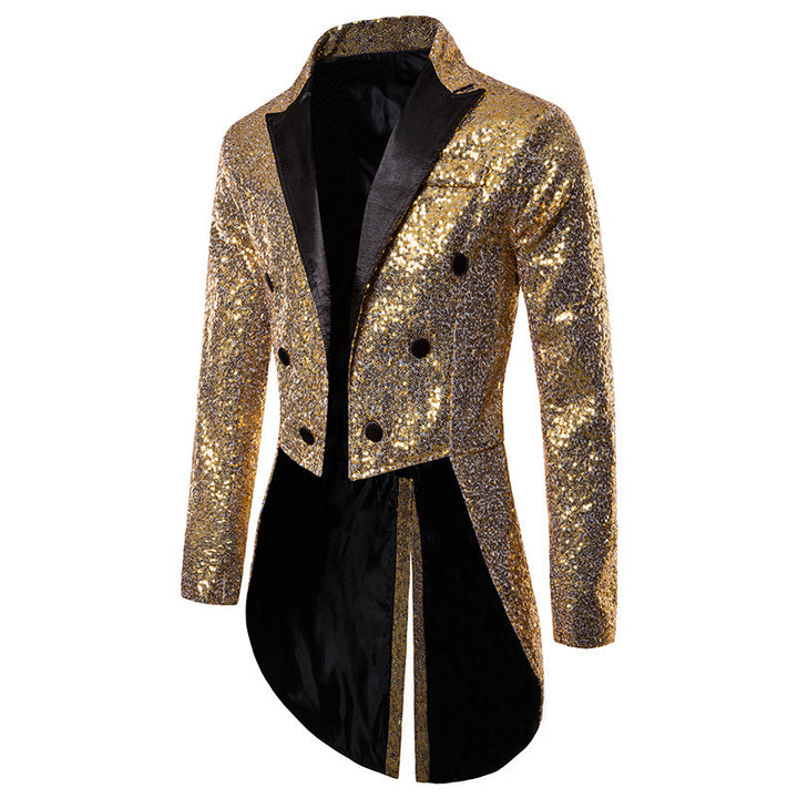Sequin blazer for men with elegant design and asymmetrical cut Lune London
