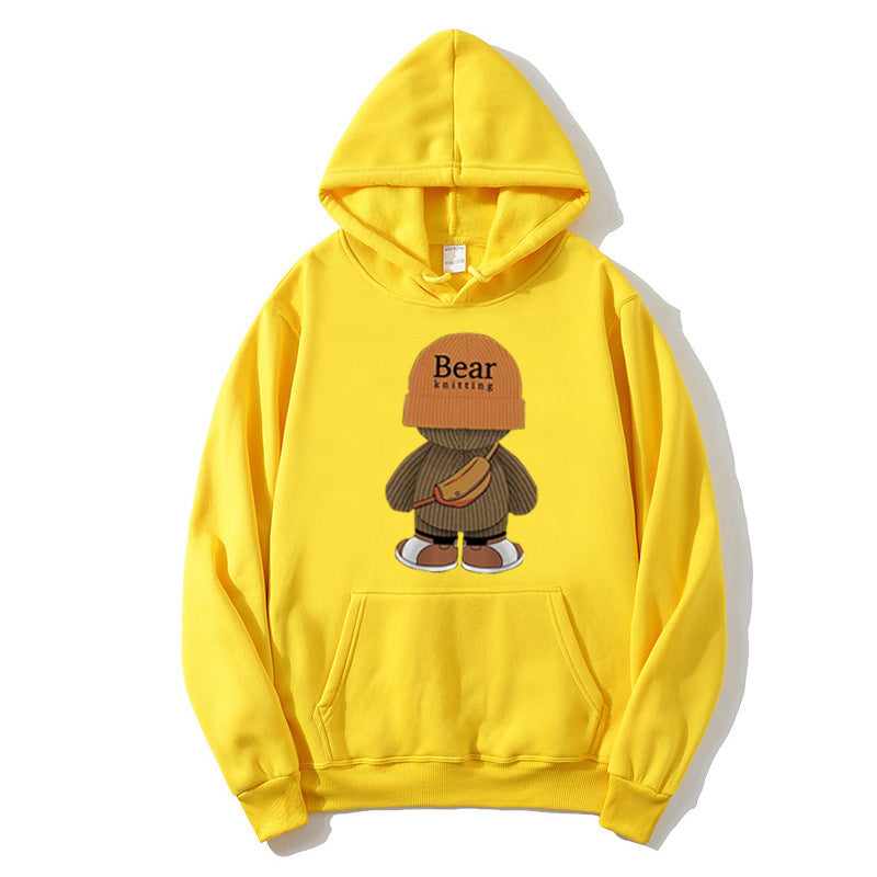 Women's hoodie with playful bear design and high-quality fleece Chic & Stil