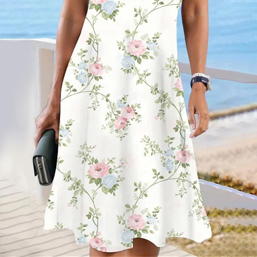 Lune London floral lace sleeve A-line dresses
