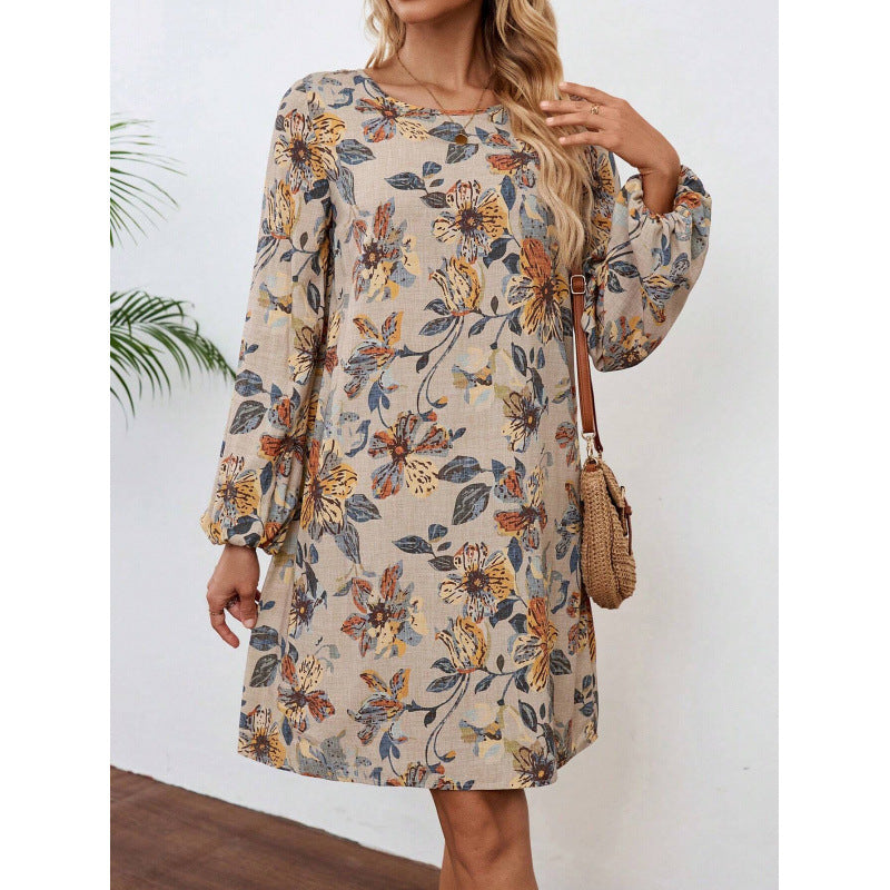 Casual women's leisure dress with floral accents Lune London