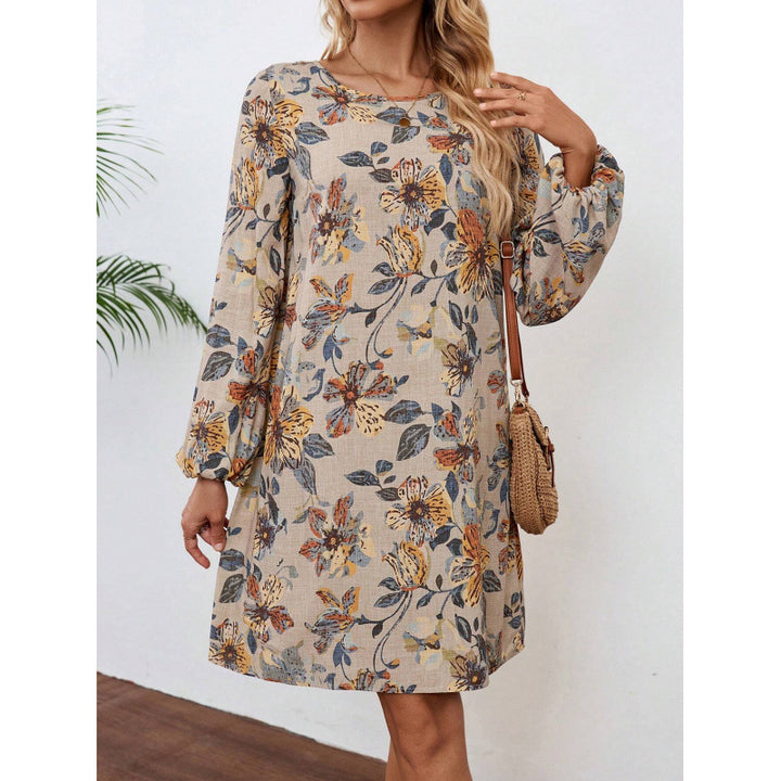 Casual women's leisure dress with floral accents Lune London