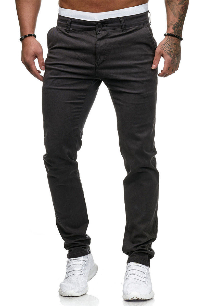 Modern chino pants for men with elastic waistband and slim fit Chic und Stil
