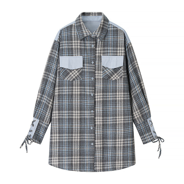 Plaid shirt for ladies with short shorts Lune London