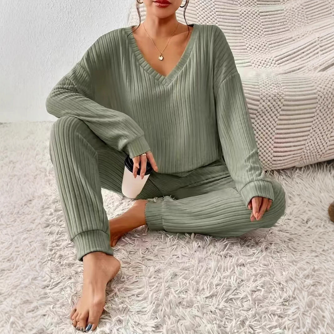 Lune London Women's Ribbed Knit Loungewear Set