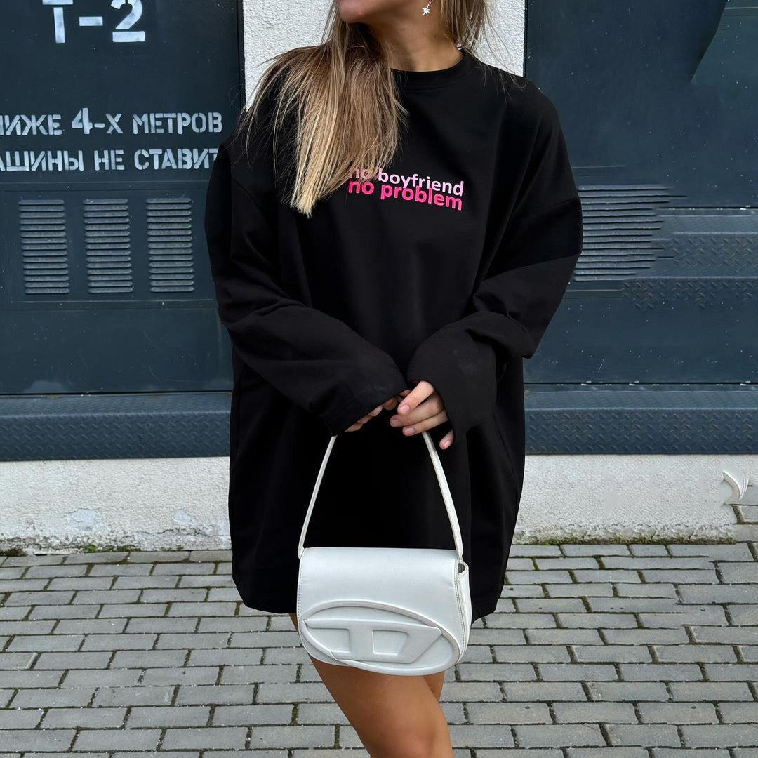 Women's oversized sweatshirt with creative statement print Lune London