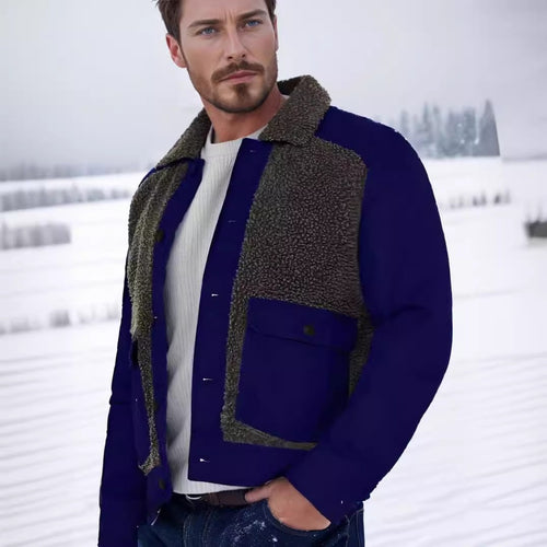 Casual fleece jacket for men with structured collar Lune London