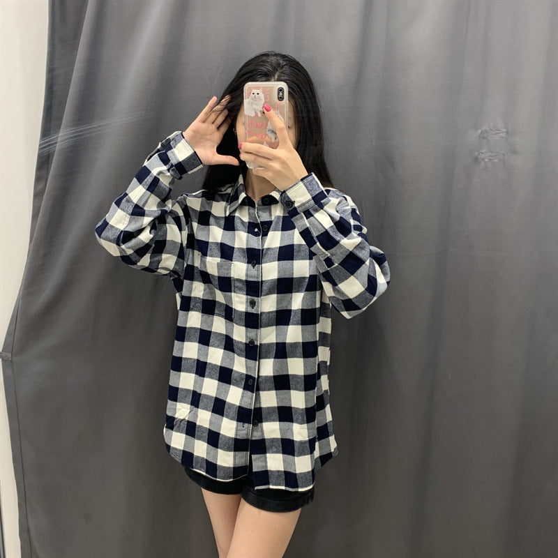 Chemisier en flanelle à carreaux pour femmes Chic & Stil