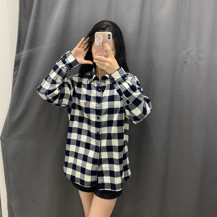 Chemisier en flanelle à carreaux pour femmes Chic & Stil