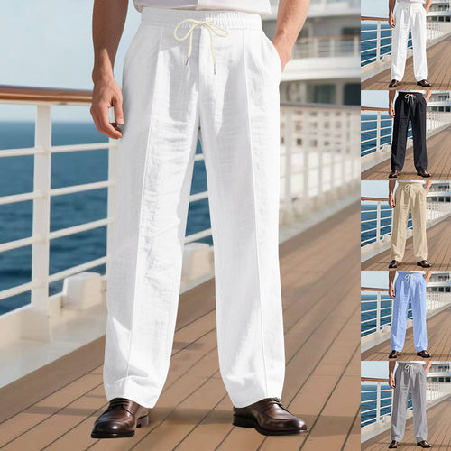 Elegant travel pants for men with adjustable drawstring and breathable fabric Lune London