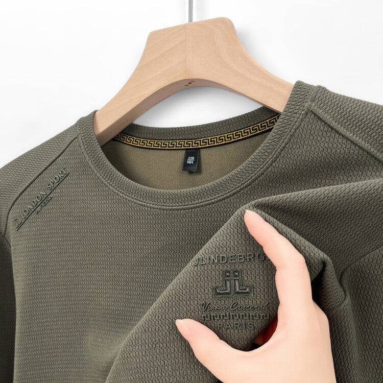 Trendy long sleeve shirt for men in textured fabric Lune London